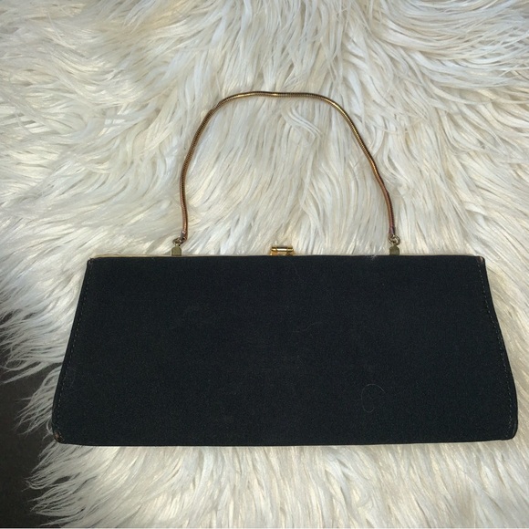 v i n t a g e :: Elegant Pearl Evening Metal Framed Purse Clutch - Picture 9 of 14